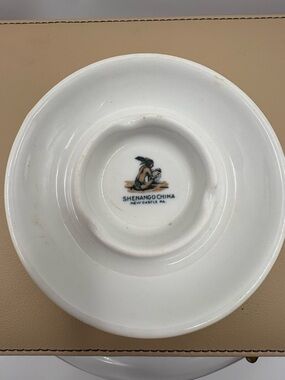 VTG Shenango China Ceramic Ash Tray 1950’s  New Castle, PA Size 4”Indian Logo